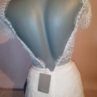 Булчинска сватбена дълга бяла рокля Asos, нова, с етикет, р-р S, снимка 8 - Рокли - 37487233