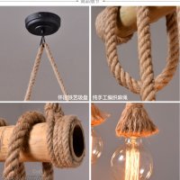 Бамбукова електрическа висяща лампа, снимка 8 - Други - 42666087