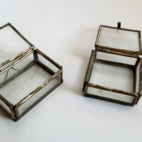 Френски стъклени кутии за бижута, снимка 4 - Други ценни предмети - 37161907