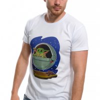 Нова мъжка тениска с дигитален печат Бейби Йода, Междузвездни войни (Star Wars), снимка 6 - Тениски - 28344819