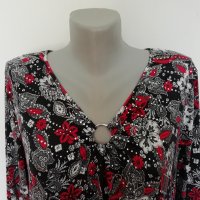 Елегантна нова цветна блуза XL, снимка 1 - Блузи с дълъг ръкав и пуловери - 36704447