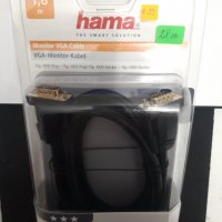 Кабел - HAMA 00125288 - VGA кабел (черен), снимка 1 - Кабели и адаптери - 38399830