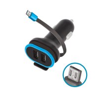 Зарядно за кола Forever, 2х USB 3A, черно,, снимка 3 - Зарядни за кола - 42350826