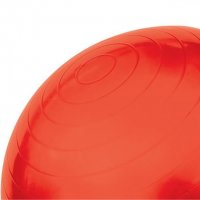 Гимнастическа топка 65 см - червена, с помпа, снимка 2 - Фитнес уреди - 37976698
