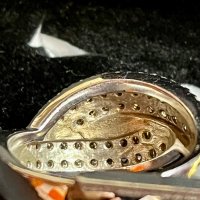 Златен пръстен ДИАМАНТИ Бяло злато 14 карата 585 zlaten prasten gold, снимка 7 - Пръстени - 44264846