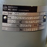 Емулсионна помпа MEZ Brno 3CZA05X 220/380V emulsion pump, снимка 7 - Резервни части за машини - 42889394