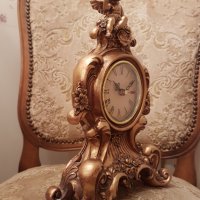 Изящен Бароков часовник– кварц, смола, нов., снимка 2 - Антикварни и старинни предмети - 38347013