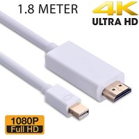 1.8м.кабел MIni dispaly port (mini DP) женско към HDMI мъжко, снимка 3 - Лаптоп аксесоари - 30909018