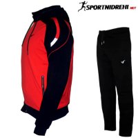 Мъжки спортен екип REDICS 240001, черен с червено, памук и ликра, снимка 3 - Спортни дрехи, екипи - 44387344