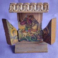 малък,руски триптих- икона, снимка 6 - Антикварни и старинни предмети - 42274850