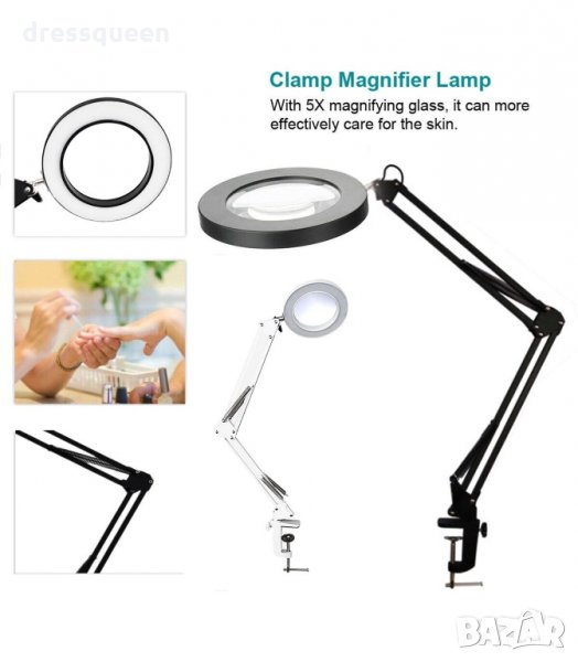 3121 Настолна Светодиодна лампа с лупа 64LED, снимка 1