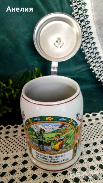 Халба за бира с капак за ловец, снимка 1