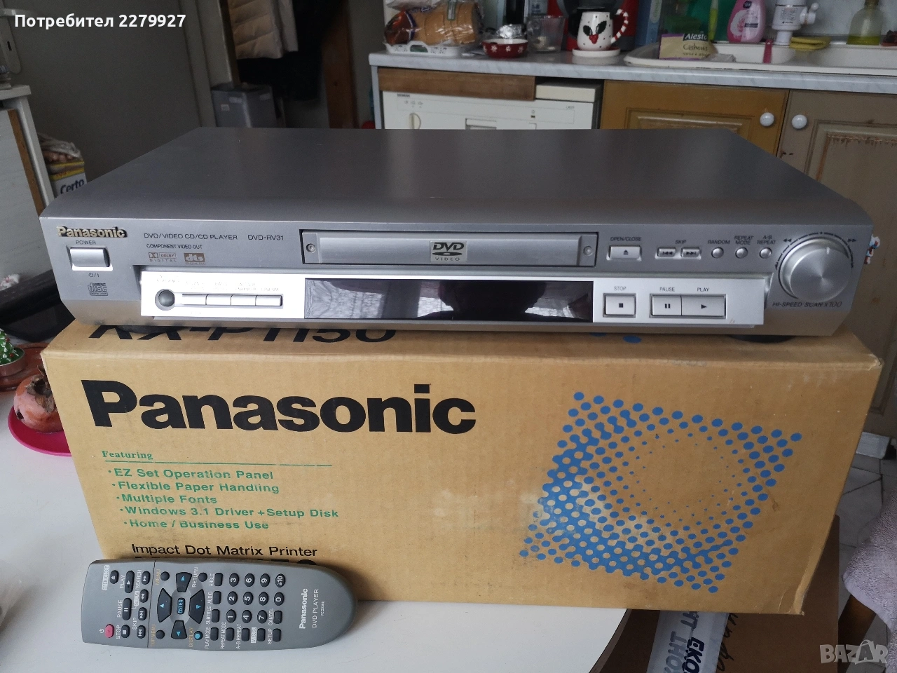 Panasonic DVD-RV31 Japan 100V, снимка 1