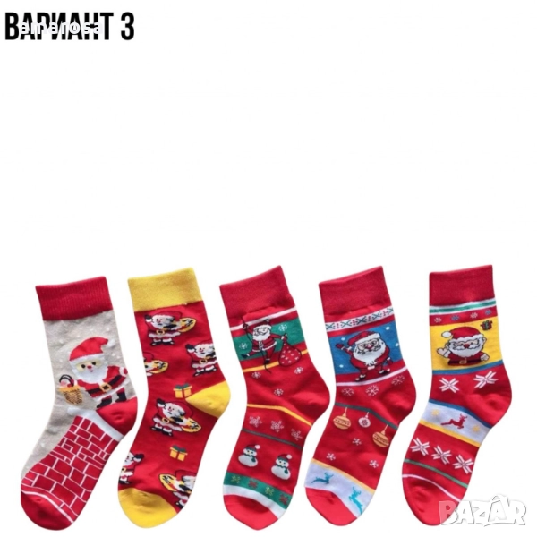 Дамски чорапи с коледни мотиви-10 чифта, снимка 1