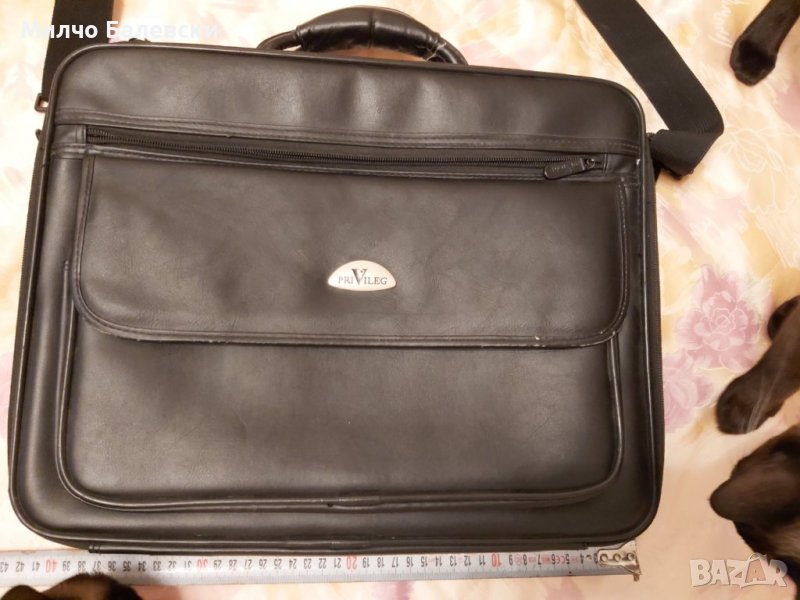 Кожена чанта за лаптоп и документи, снимка 1