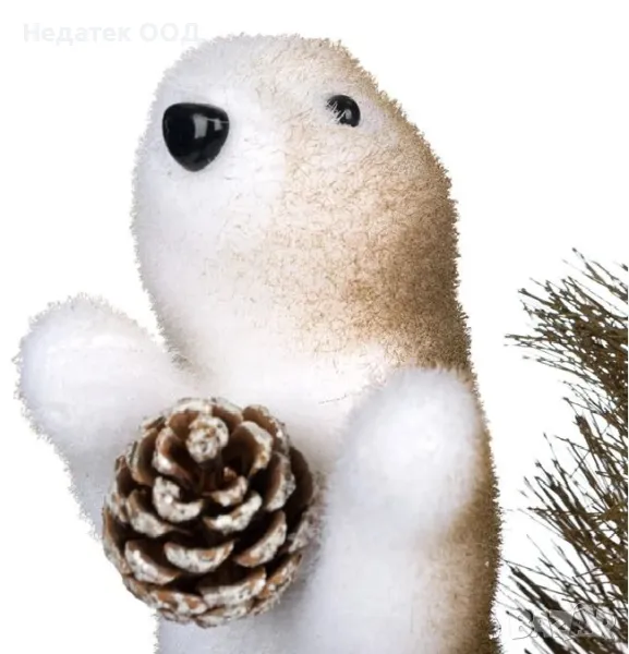 Коледна, Декоративна, Фигура, Катерица, Кафяв, 19 см, снимка 1