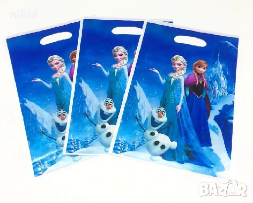 Замръзнало кралство frozen Елза Анна 10 бр торбички за сладки подарък рожден ден парти, снимка 1