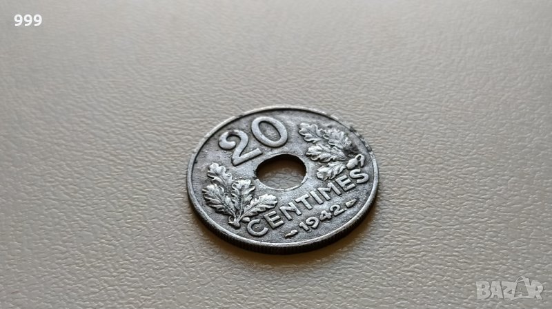 20 сантима 1942 Франция - Вишистка Франция, снимка 1