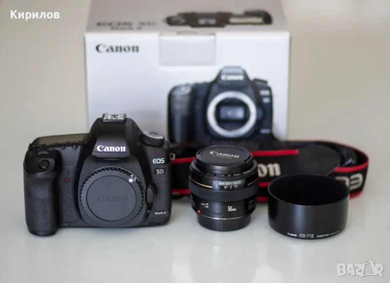 CANON EOS 5D MARK II FULL FRAME с обектив Canon EF 50mm f 1.4 USM ТОП, снимка 1