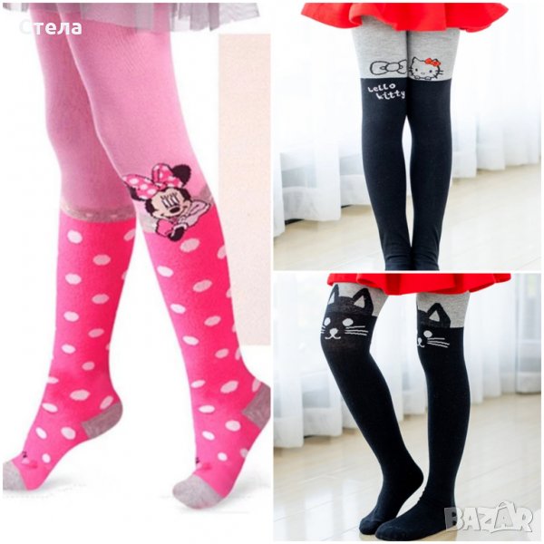 Детски чорапогащнищи Hello Kitty, Мини Маус, Дисни,  чорапогащник за зимата, снимка 1