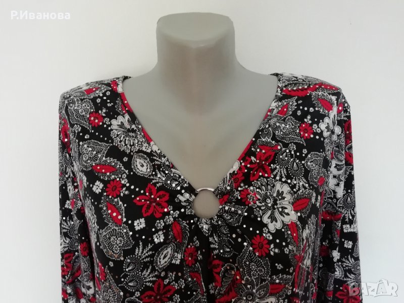 Елегантна нова цветна блуза XL, снимка 1