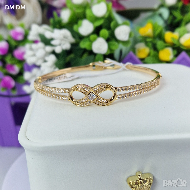 Дамска позлатена гривна „Безкрайна любов“, снимка 1