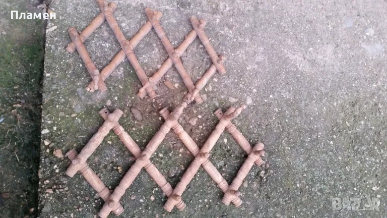 Ретро дървена закачалка - хармоника, снимка 1