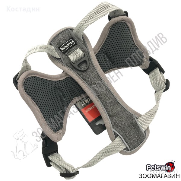 Нагръдник за Куче - S, M, L, XL, XXL - 5 размера - Сив - Go Get Soft Robust Harness, снимка 1