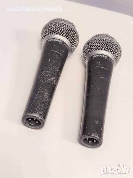 Shure SM58 LC Cardioid Dynamic Vocal Microphone х 2 бр. - професионален динамичен микрофон - Mexico, снимка 1