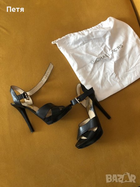 Michael Kors Дамски черни сандали - естествена кожа, снимка 1
