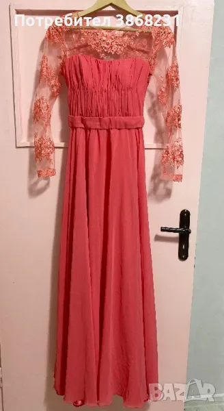 Бална рокля цвят корал , снимка 1