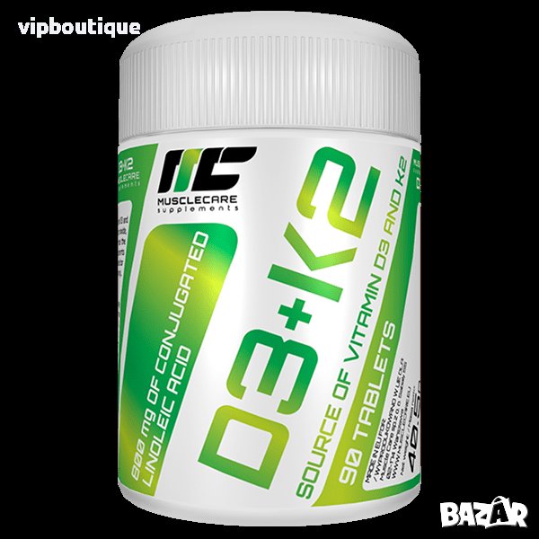 Витамини D3+K2 90 таблетки, снимка 1