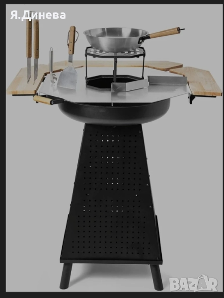 Барбекю на дървени въглища 2в1 , снимка 1