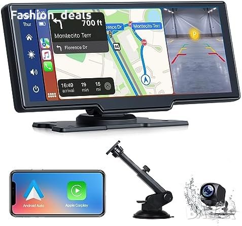Нова Безжична автомобилна стерео уредба за Apple CarPlay Android Auto с резервна камера, снимка 1