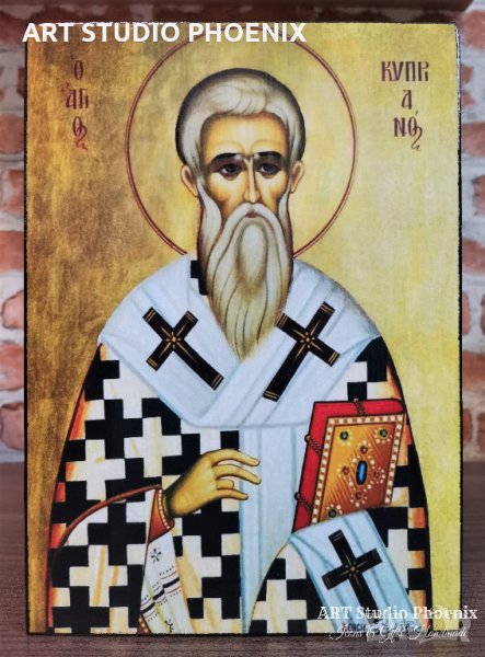 Икона на Свети Киприян ikona sveti kiprian, снимка 1