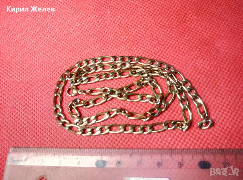ПОЗЛАТЕН ЛАНЕЦ ВЕРИЖКА СИНДЖИР от БЛАГОРОДНА СТОМАНА КЛАСИЧЕСКА КАРТИЕ ПЛЕТКА 47459, снимка 1
