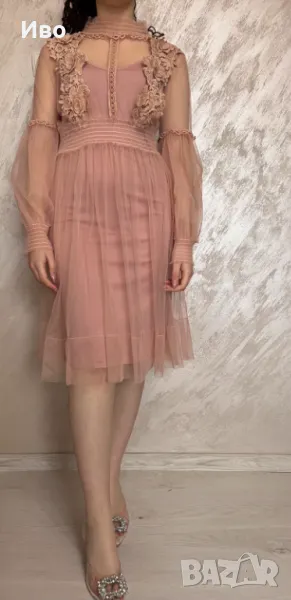 Официална розова рокля, снимка 1