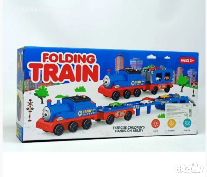 Интерактивно влакче, FOLDING TRAIN, със звук и светлини., снимка 1