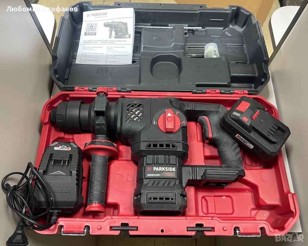 Акумулаторен перфоратор PARKSIDE PKHAP 20-Li A1 с батерия 4Ah ,Х 20V , снимка 1