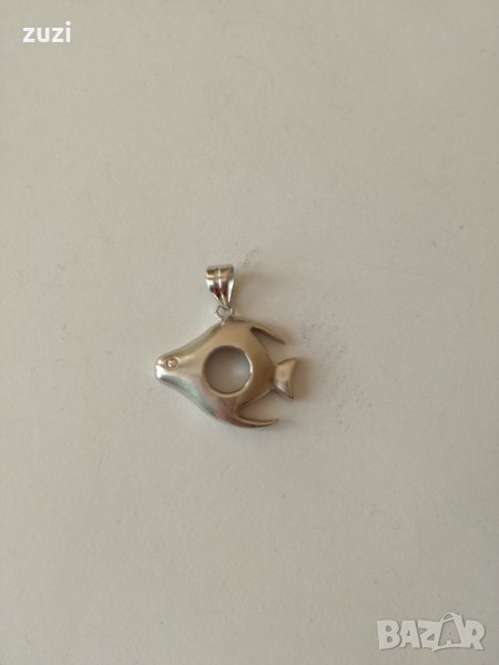 Сребърен медальон - Риба - 925 сребро, снимка 1