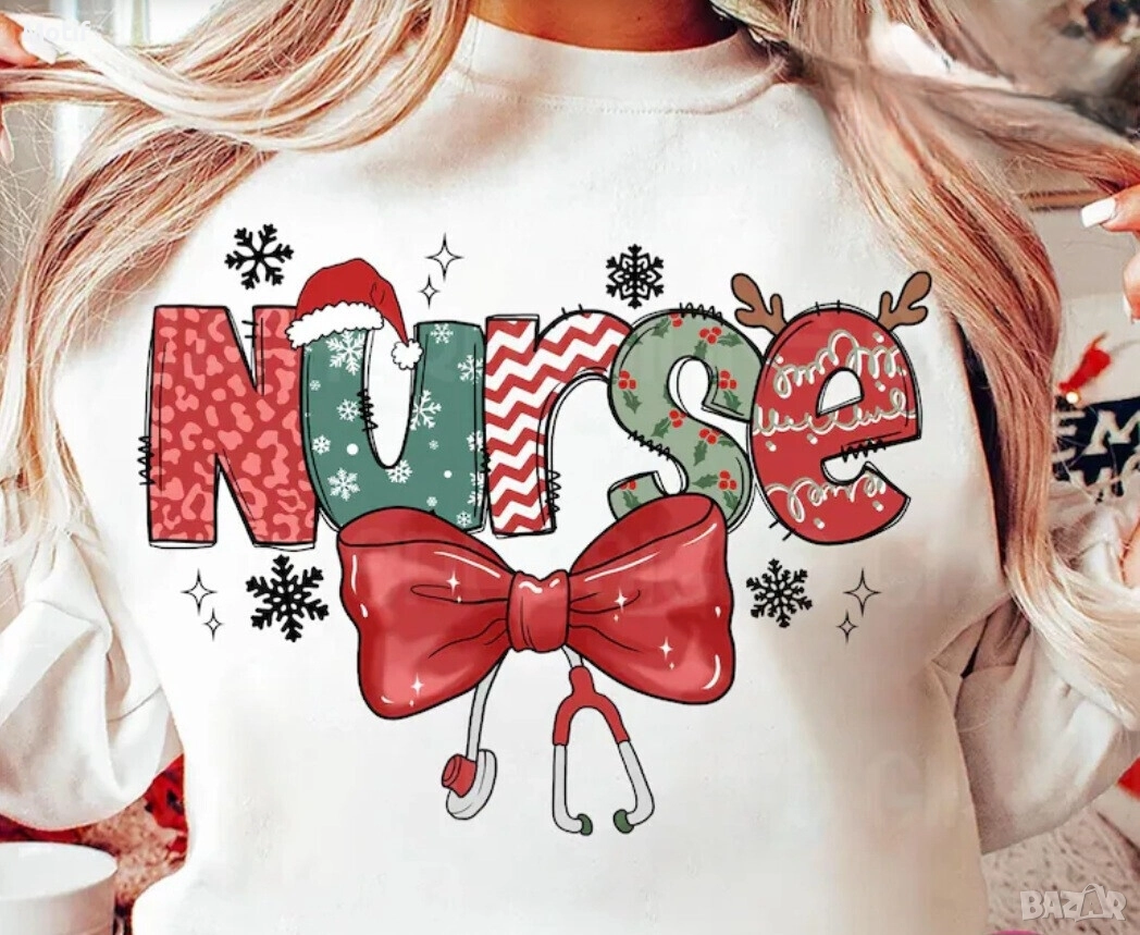 Коледни щампи за медицински сестри, снимка 1