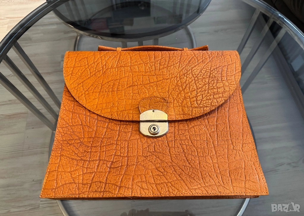 Бизнес чанта за документи от естествена кожа, снимка 1