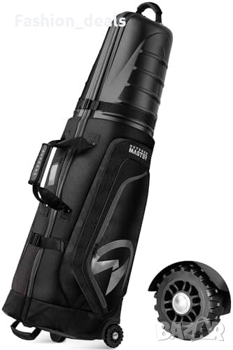 Нова Голф Чанта за Пътуване с Твърда Горна Част и Колела, снимка 1