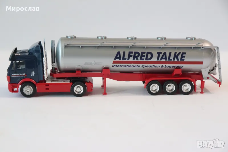 HERPA H0 1/87 MERCEDES ЦИЛОЗ ЦИСТЕРНА КАМИОН ТИР МОДЕЛ, снимка 1