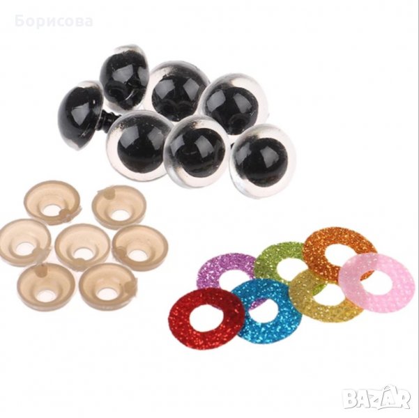 Блестящи очички на винт за плетени играчки, декорация, амигуруми , снимка 1