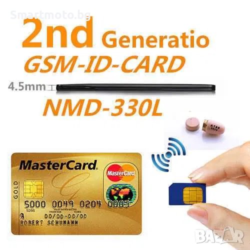 Микро Слушалка Кредитна карта - GSM приемник, снимка 1
