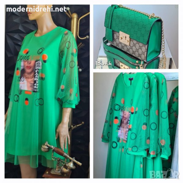 Дамска луксозна чанта и рокля Gucci код 80, снимка 1