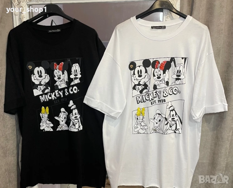Mikey mouse дамска туника / тениска с цепки при ханша , снимка 1