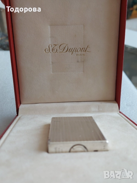 Сребърна Запалка Дюпонд(S.T.Dupont lighter) с оригинална кутия и документи, 800 лв, снимка 1