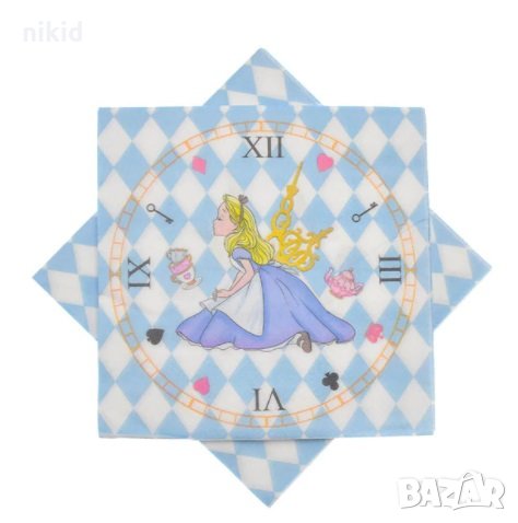 Алиса в Страната на Чудесата 10 парти салфетки рожден ден, снимка 1